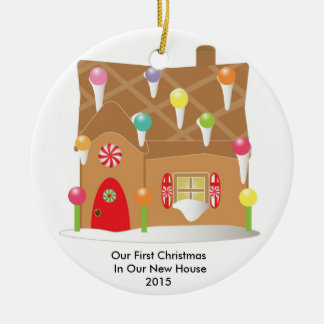 Erste Zuhause-Lebkuchen-Haus-Verzierung Keramik Ornament