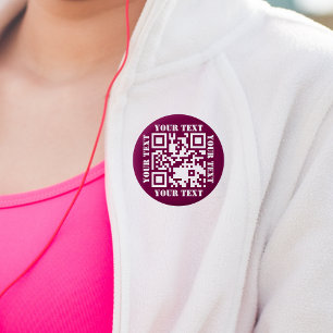 Erstelle Dark Rose Pink Website URL Scan Me QR Cod Button