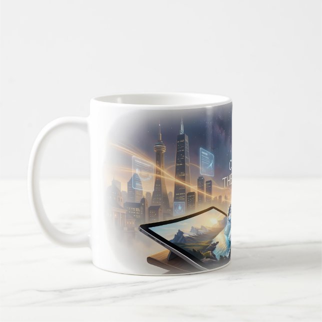 Erstelle das Future AI Artist Poster Kaffeetasse (Links)