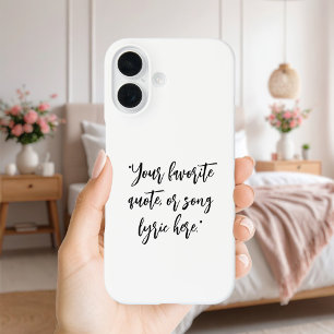 Erstelle Dein Eigene Kalligrafie-Zitat iPhone 16 Hülle