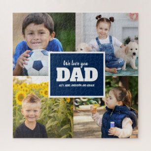 Erstelle dein eigenes 4-Foto-Wir-lieben-dich-Papa Puzzle