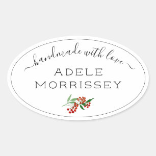 Erstelle Dein Eigenes Aquarell-Blumenarrangement M Ovaler Aufkleber