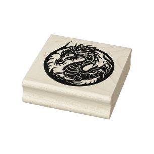 Erstelle Dein eigenes asiatisches Drachen-Emblem Gummistempel
