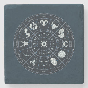 Erstelle Dein eigenes astrologisches Zodiak-Rad Steinuntersetzer