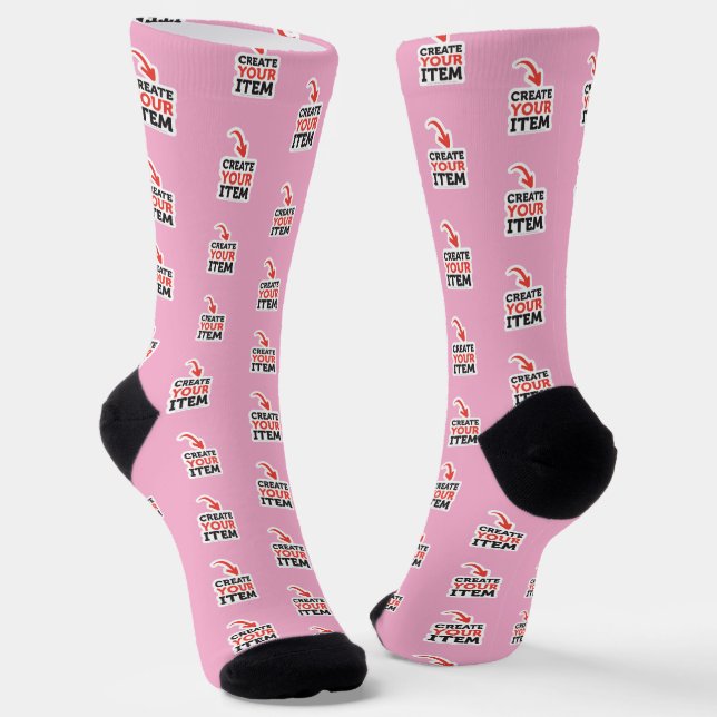 ERSTELLE-DEIN-EIGENES Benutzerdefiniertes Upload-D Socken (Gewinkelt)