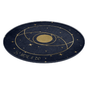 Erstelle Dein eigenes blau-goldenes himmlisches ma Schneidebrett