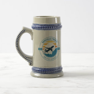 Erstelle Dein eigenes Blau/Grau 22 oz Bierglas