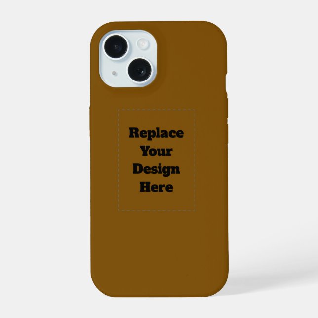 Erstelle dein eigenes Braun iPhone 15 Hülle (Rückseite)