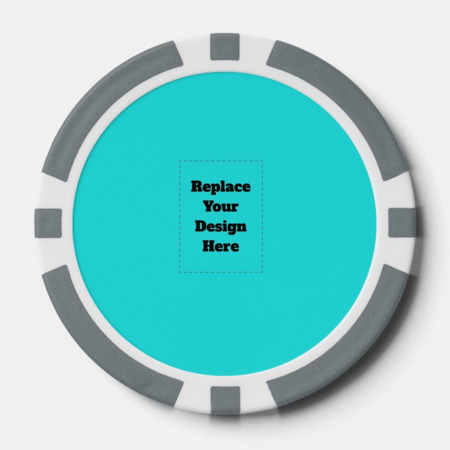 Erstelle dein eigenes Cyan Pokerchips (Vorderseite)