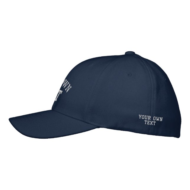 ERSTELLE-DEIN-EIGENES DIY Benutzerdefinierter Text Bestickte Baseballkappe (Links)