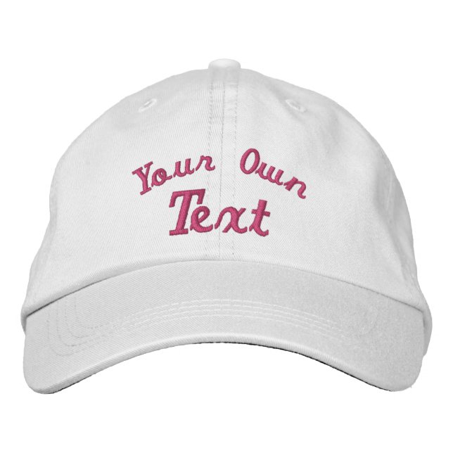 ERSTELLE-DEIN-EIGENES DIY Benutzerdefinierter Text Bestickte Baseballkappe (Vorderseite)
