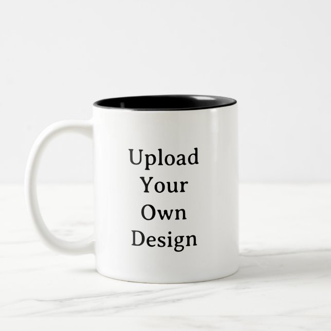 Erstelle Dein eigenes einfaches individuelles 11oz Zweifarbige Tasse (Links)