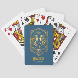 Erstelle Dein eigenes elegantes Gold Art Deco Zwil Spielkarten