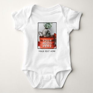 Erstelle Dein eigenes Foto & individuelles Text Ba Baby Strampler