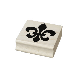 Erstelle Dein eigenes gebändertes Fleur de Lis Gummistempel