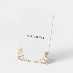 Erstelle dein eigenes goldenes Elegantes Sockelschild