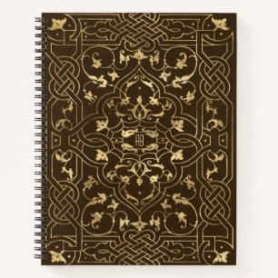 Erstelle Dein eigenes goldenes keltisches Knotwerk Notizbuch