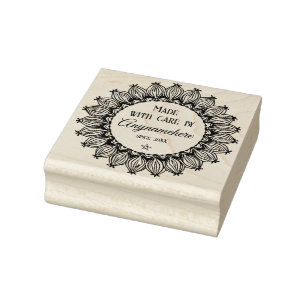 Erstelle Dein eigenes handgezeichnetes Mandala-Log Gummistempel