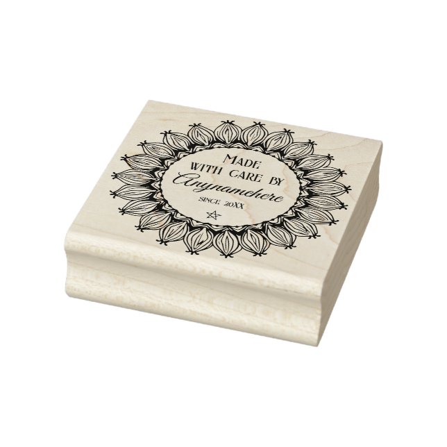 Erstelle Dein eigenes handgezeichnetes Mandala-Log Gummistempel (Stempel)