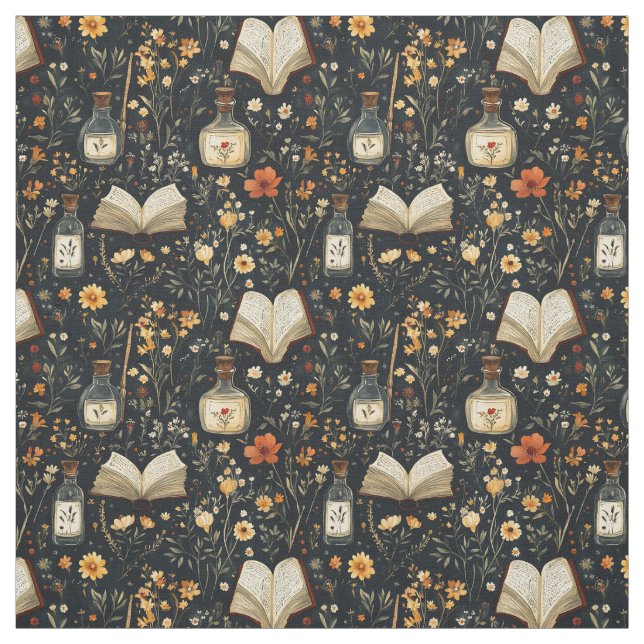 Erstelle Dein eigenes Hexen-Wildblumen-Grimorium Stoff (Muster)