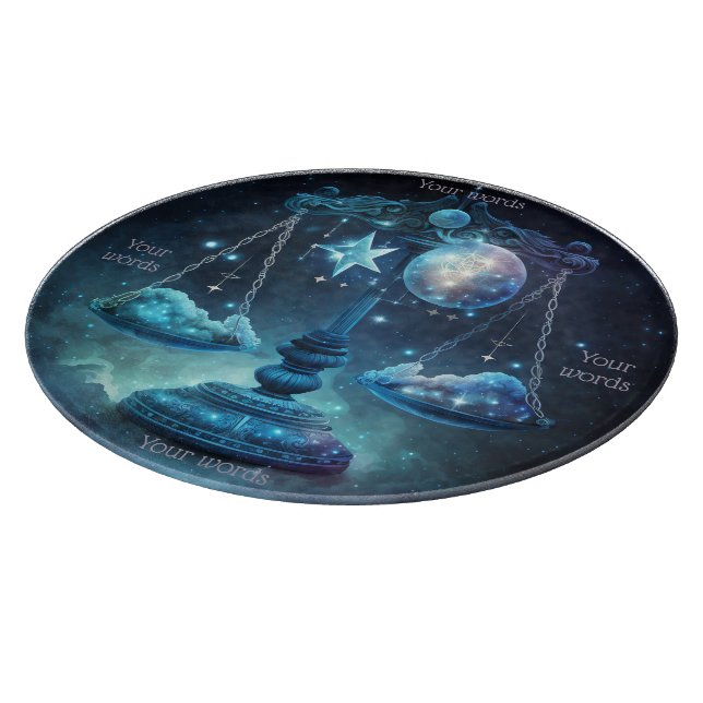 Erstelle Dein eigenes Himmels-Libra-Glas-Altarbret Schneidebrett (Ecke)