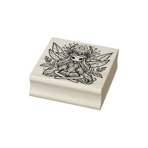 Erstelle dein eigenes himmlisches Feen-Grimoire-Ma Gummistempel