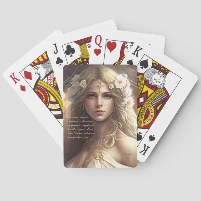 Erstelle Dein eigenes Libra-Sternzeichen-Zodiakus- Spielkarten (Rückseite)