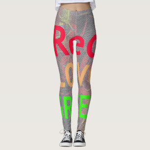 Erstelle dein eigenes Lovey Rot Golden Grün Rasta  Leggings