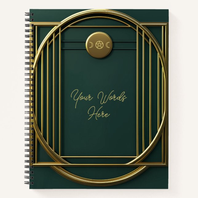 Erstelle Dein eigenes modernes Türkis und Gold Notizbuch (Vorderseite)
