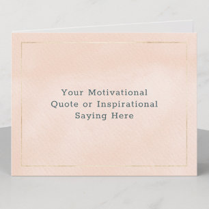 Erstelle Dein Eigenes Motivationszitat Blush Rosa Feiertagskarte