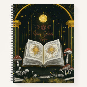 Erstelle dein eigenes mystisches botanisches Grimo Notizbuch