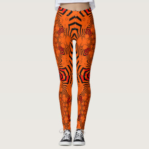 Erstelle dein eigenes Orange & Black Abstract-Must Leggings