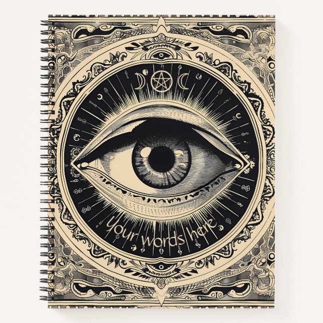 Erstelle dein eigenes Retro Böser Blick Notizbuch (Vorderseite)