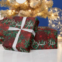 Erstelle Dein eigenes Rot Grün Winter Yule Stechpa