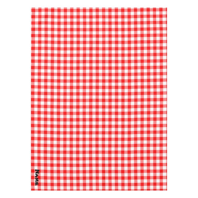 Erstelle Dein eigenes rotes Gingham Tischdecke (Vorderseite)