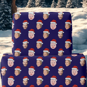 Erstelle Dein eigenes Santa-Hut-Gesicht 3 Foto Bla Geschenkpapier