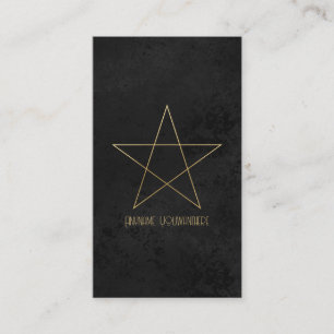 Erstelle Dein eigenes Schwarz-Gold-Pentagramm Visitenkarte