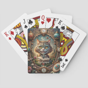 Erstelle dein eigenes skurriles Cheshire-Cat-Buch Spielkarten