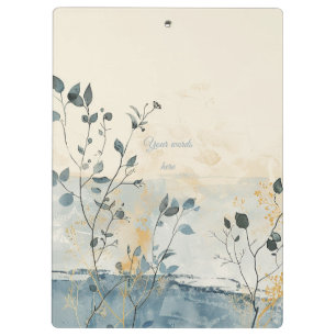 Erstelle Dein eigenes sonniges blaues beiges Blume Klemmbrett