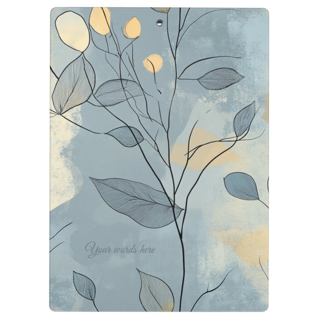 Erstelle Dein eigenes tiefblaues, florales Minimal Klemmbrett (Rückseite)