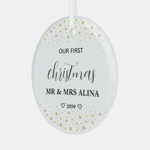 Erstelle Dein Eigenes Unser Erstes Weihnachten Ver Ornament Aus Glas