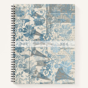 Erstelle dein eigenes Vintage-Blumenmuster auf Zei Notizbuch