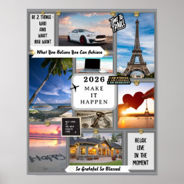 Erstelle Dein eigenes Vision Board Ziel Manifestie Poster