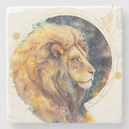 Erstelle dein eigenes Wasserfarben-Leo Steinuntersetzer