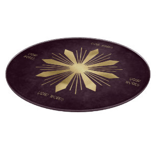 Erstelle Dein eigenes Wein & Gold Blumenmandala Schneidebrett
