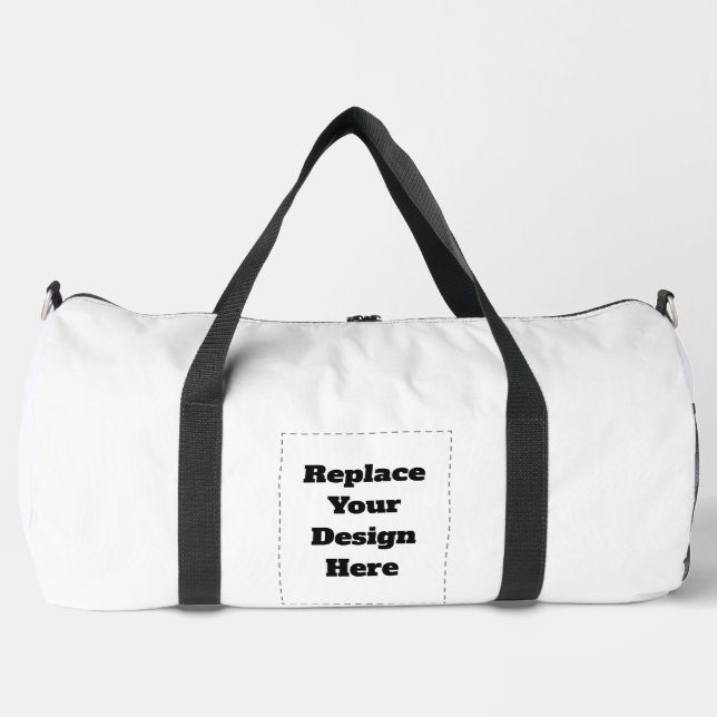 Erstelle dein eigenes Weiß Duffle Bag (Vorderseite)