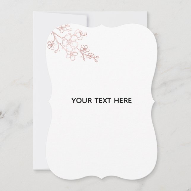 Erstelle dein eigenes Weiß Elegant Save The Date (Vorderseite)