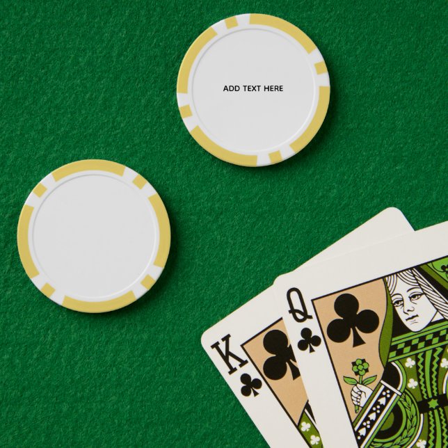 Erstelle dein eigenes Weiß  Pokerchips (Pokertisch (doppelt))