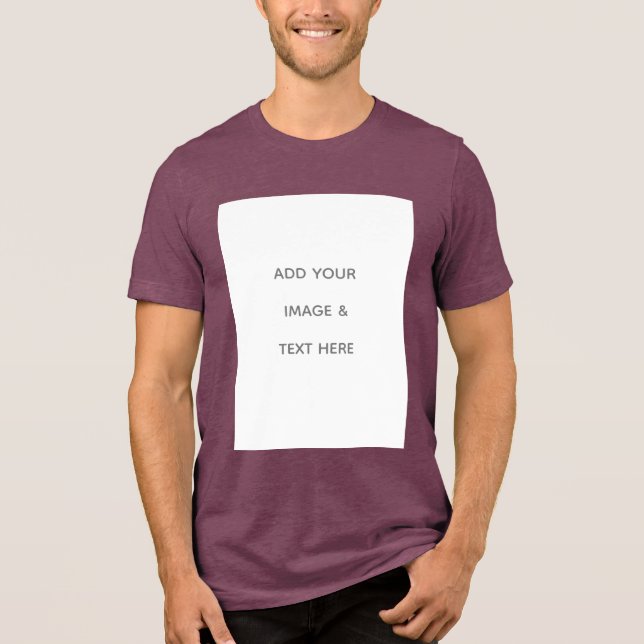 Erstelle dein eigenes Weiß Tri-Blend Shirt (Vorderseite)