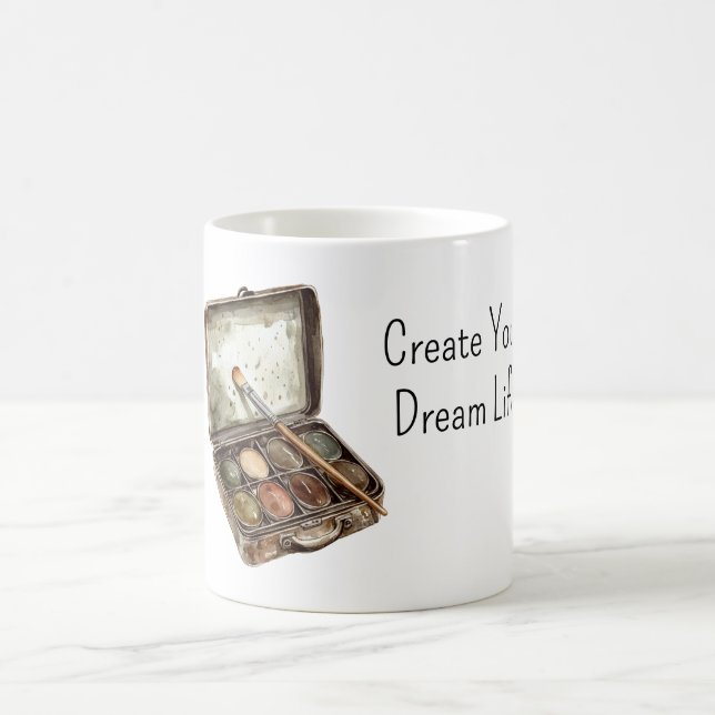 Erstelle dein Traumleben Malerei Kaffeetasse (Mittel)